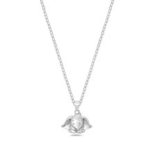Load image into Gallery viewer, Sterling Silver Rhodium Plated Elephant Necklace