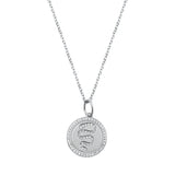 Sterling Silver Rhodium Plated Clear CZ Snake Necklace