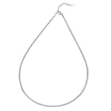 Sterling Silver Rhodium Plated Clear CZ Necklace