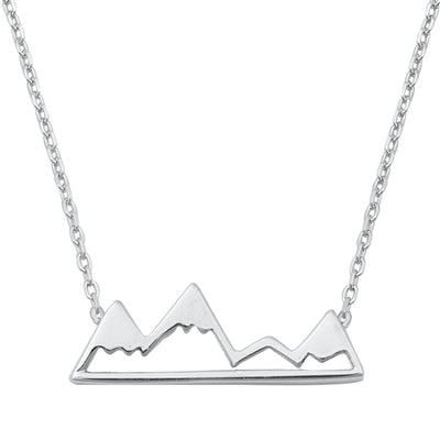 Sterling Silver Mountains Necklace
