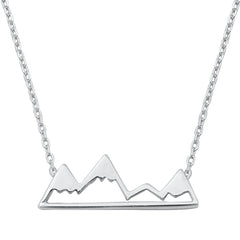 Sterling Silver Mountains Necklace