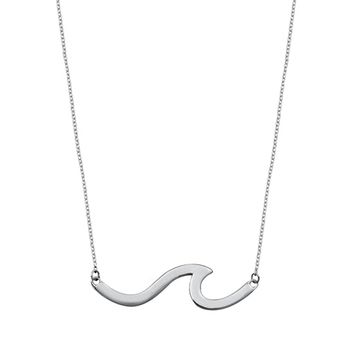 Sterling Silver Wave Necklace