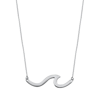 Sterling Silver Wave Necklace