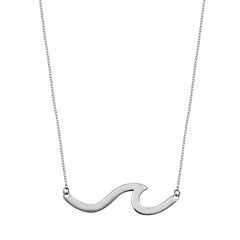 Sterling Silver Wave Necklace