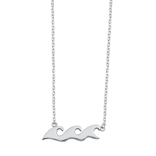 Sterling Silver Waves Necklace