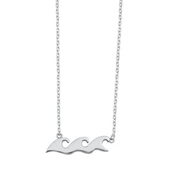 Sterling Silver Waves Necklace