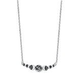 Sterling Silver 5.7mm Moon Phases Necklace