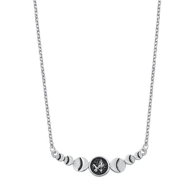 Sterling Silver Moon Phases Necklace