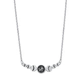 Sterling Silver Moon Phases Necklace