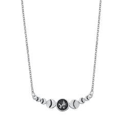 Sterling Silver Moon Phases Necklace