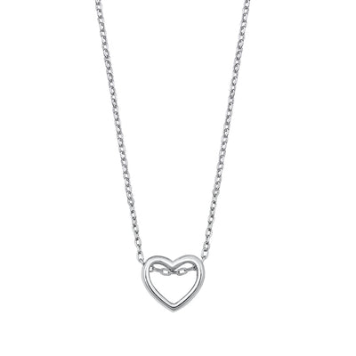 Sterling Silver 7mm Heart Necklace