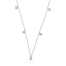 Load image into Gallery viewer, Sterling Silver Polished Clear CZ Necklace
