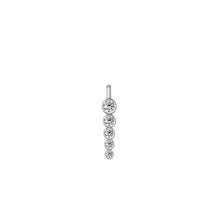Load image into Gallery viewer, Sterling Silver Rhodium Plated Clear CZ Pendant