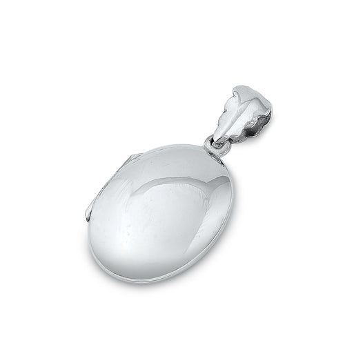 Sterling Silver Oval Locket Pendant