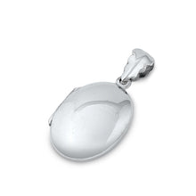 Load image into Gallery viewer, Sterling Silver Oval Locket Pendant