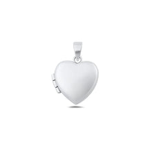Load image into Gallery viewer, Sterling Silver Polished Heart Locket Pendant