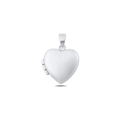 Sterling Silver Polished Heart Locket Pendant