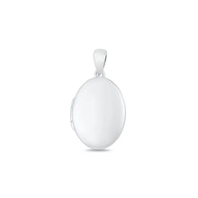 Load image into Gallery viewer, Sterling Silver Polished 17.5mm Oval Locket Pendant