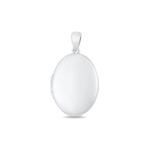 Load image into Gallery viewer, Sterling Silver Polished 20.2mm Oval Locket Pendant