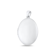 Load image into Gallery viewer, Sterling Silver Polished Oval Locket Pendant