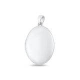 Sterling Silver Polished Oval Locket Pendant