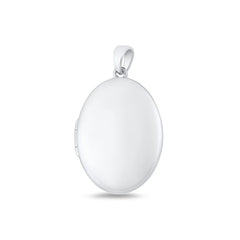 Sterling Silver Polished Oval Locket Pendant