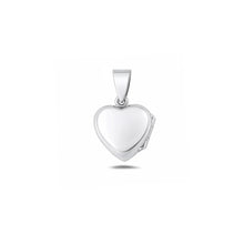 Load image into Gallery viewer, Sterling Silver Polished 13.5mm Heart Locket Pendant