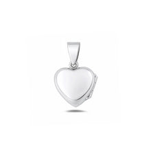 Load image into Gallery viewer, Sterling Silver Polished 16.5mm Heart Locket Pendant