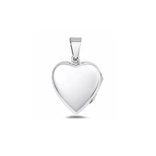 Load image into Gallery viewer, Sterling Silver Polished 19.5mm Heart Locket Pendant