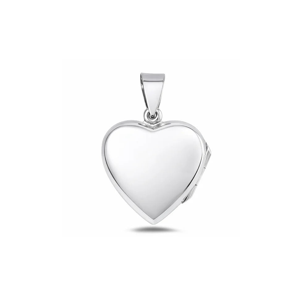 Sterling Silver Polished Heart 20mm Locket Pendant