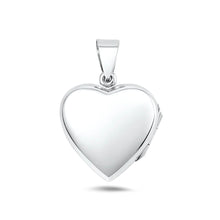 Load image into Gallery viewer, Sterling Silver Polished Heart 26mm Locket Pendant