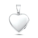 Sterling Silver Polished 30mm Heart Locket Pendant