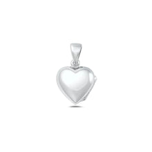 Load image into Gallery viewer, Sterling Silver Polished 15mm Heart Locket Pendant