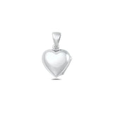 Sterling Silver Polished 15mm Heart Locket Pendant