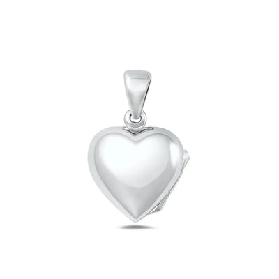 Sterling Silver Polished 20mm Heart Locket Pendant
