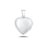 Sterling Silver Polished Heart 24mm Locket Pendant