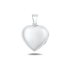 Sterling Silver Polished Heart 24mm Locket Pendant