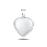 Sterling Silver Polished 26mm Heart Locket Pendant