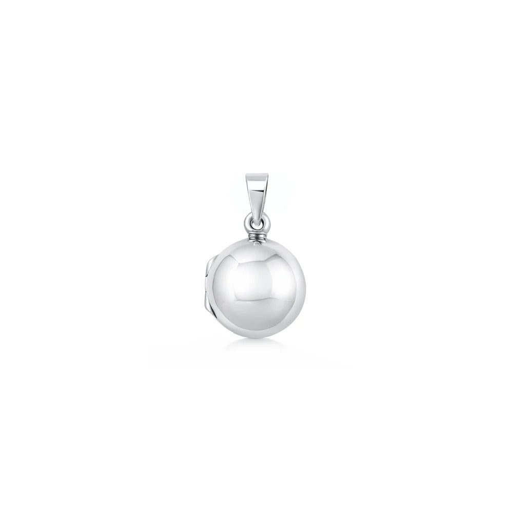 Sterling Silver Polished Round Locket Pendant