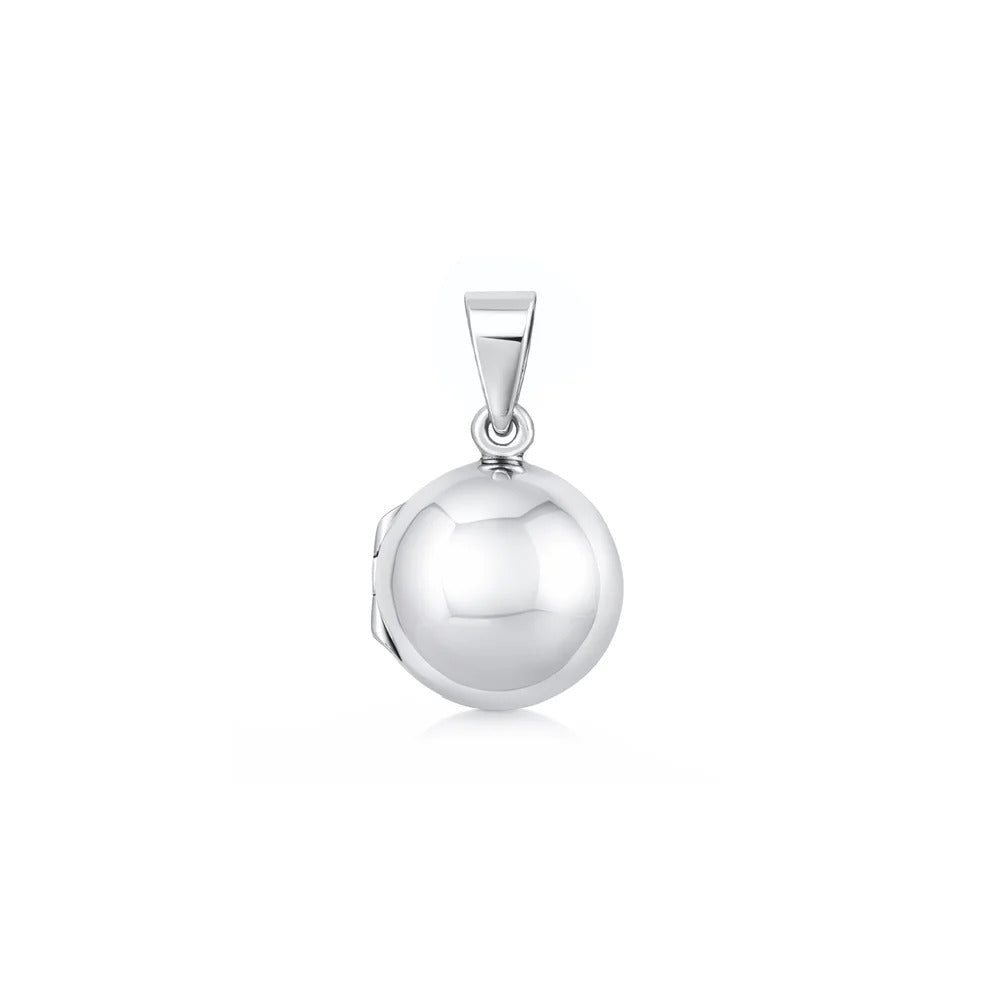 Sterling Silver Polished 15mm Round Locket Pendant
