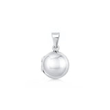 Sterling Silver Polished 15mm Round Locket Pendant