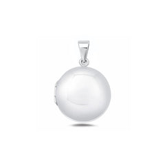 Sterling Silver Polished 20mm Round Locket Pendant