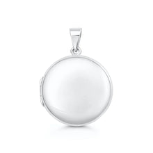 Load image into Gallery viewer, Sterling Silver Polished 29mm Round Locket Pendant