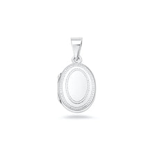 Load image into Gallery viewer, Sterling Silver Polished 20mm Engraved Oval Locket Pendant