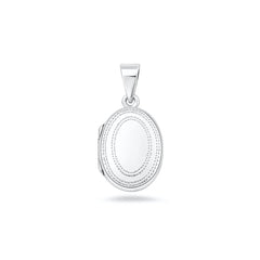 Sterling Silver Polished 20mm Engraved Oval Locket Pendant