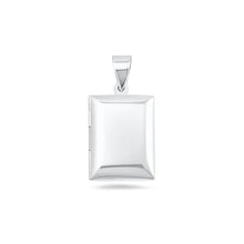 Load image into Gallery viewer, Sterling Silver Polished Rectangle Locket Pendant