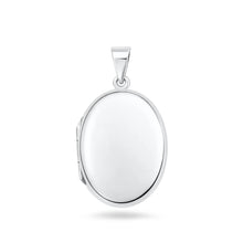 Load image into Gallery viewer, Sterling Silver Polished 27mm Oval Locket Pendant
