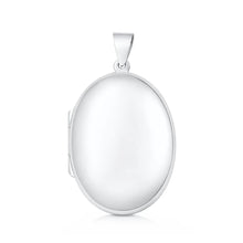 Load image into Gallery viewer, Sterling Silver Polished 35mm Oval Locket Pendant