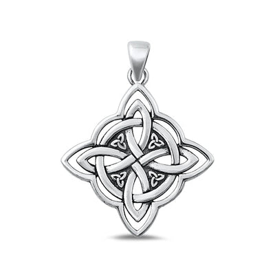 Sterling Silver Oxidized Triquetra Pendant