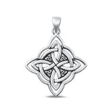 Sterling Silver Oxidized Triquetra Pendant
